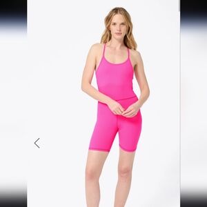 Terez NWT BARBIE PINK Action Short Jumpsuit Size Medium